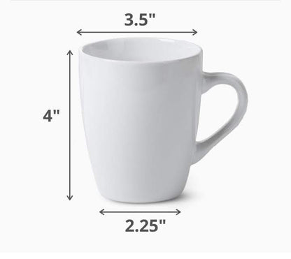 Measurement for the white mug by BCW