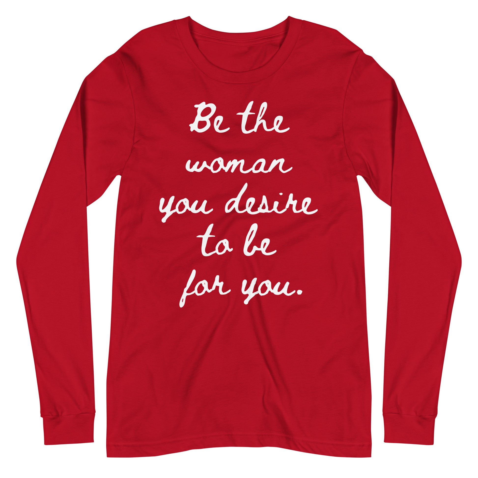 red long sleeve t-shirt be the woman you desire to be for you. BCW shop